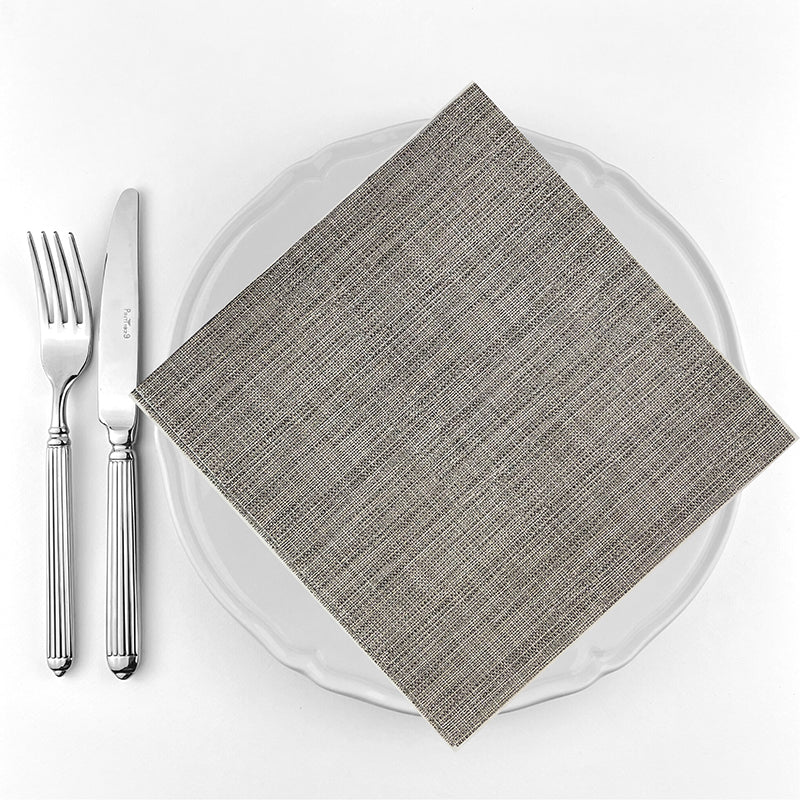 Lino Brown Dinner Paper Napkins- 25pk- Bionap