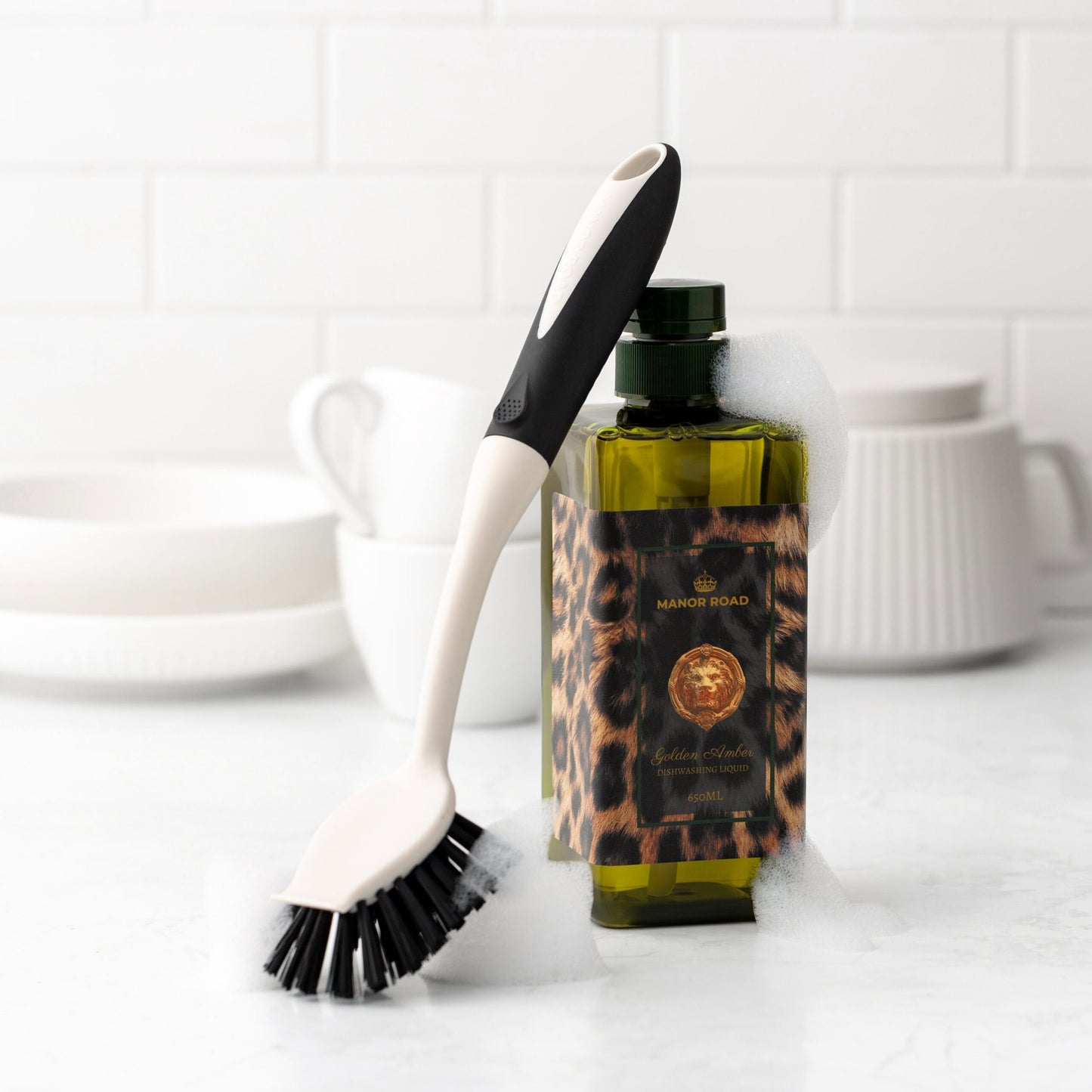Dish Brush- Black & Pebble - Manor Road