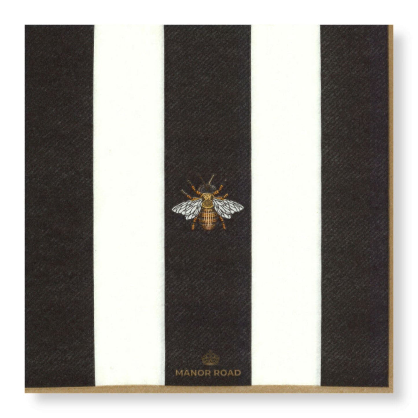 Striped Bee Luncheon Paper Napkin- 20pk- Manor Road