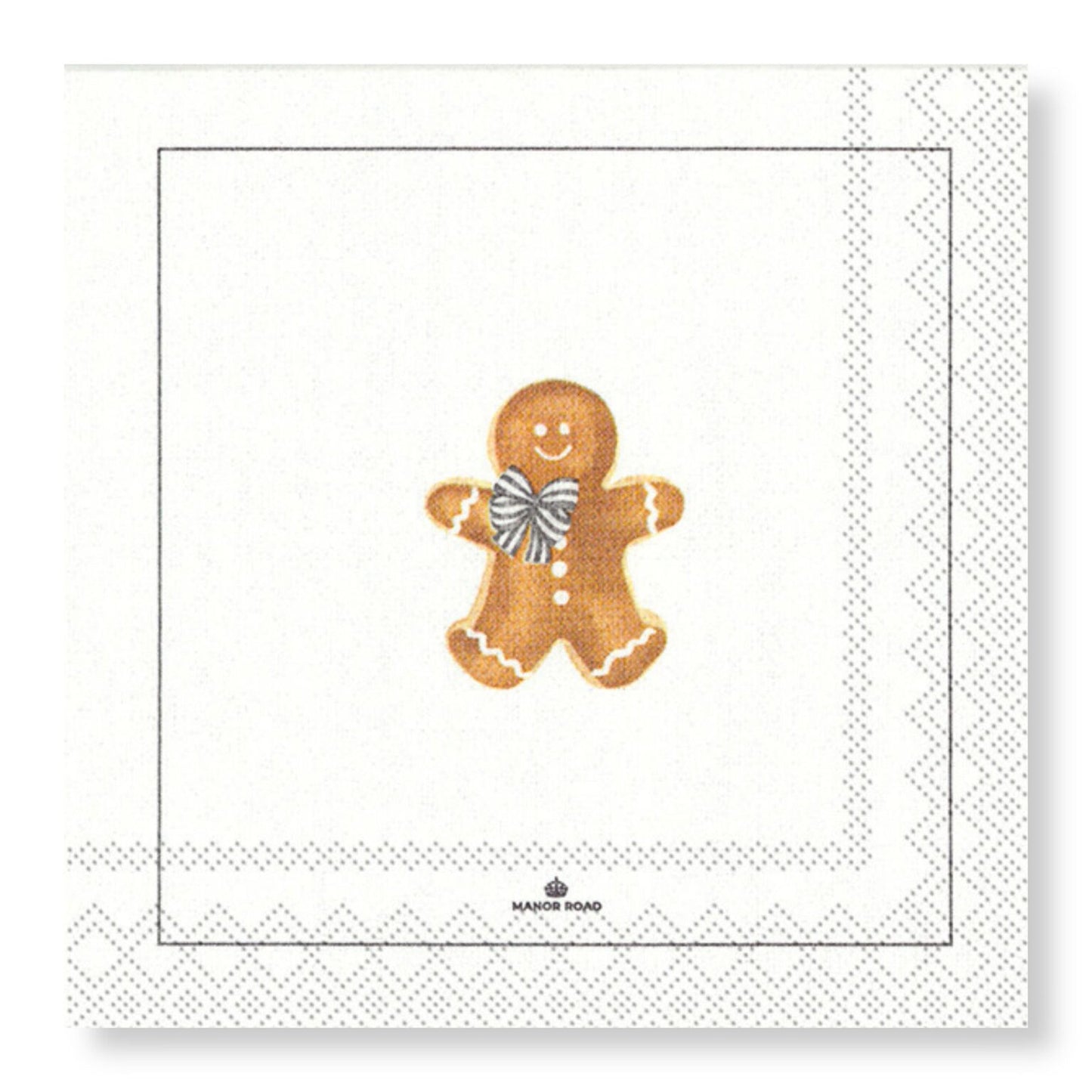 Gingerbread Man Cocktail Paper Napkin- 20pk- Manor Road