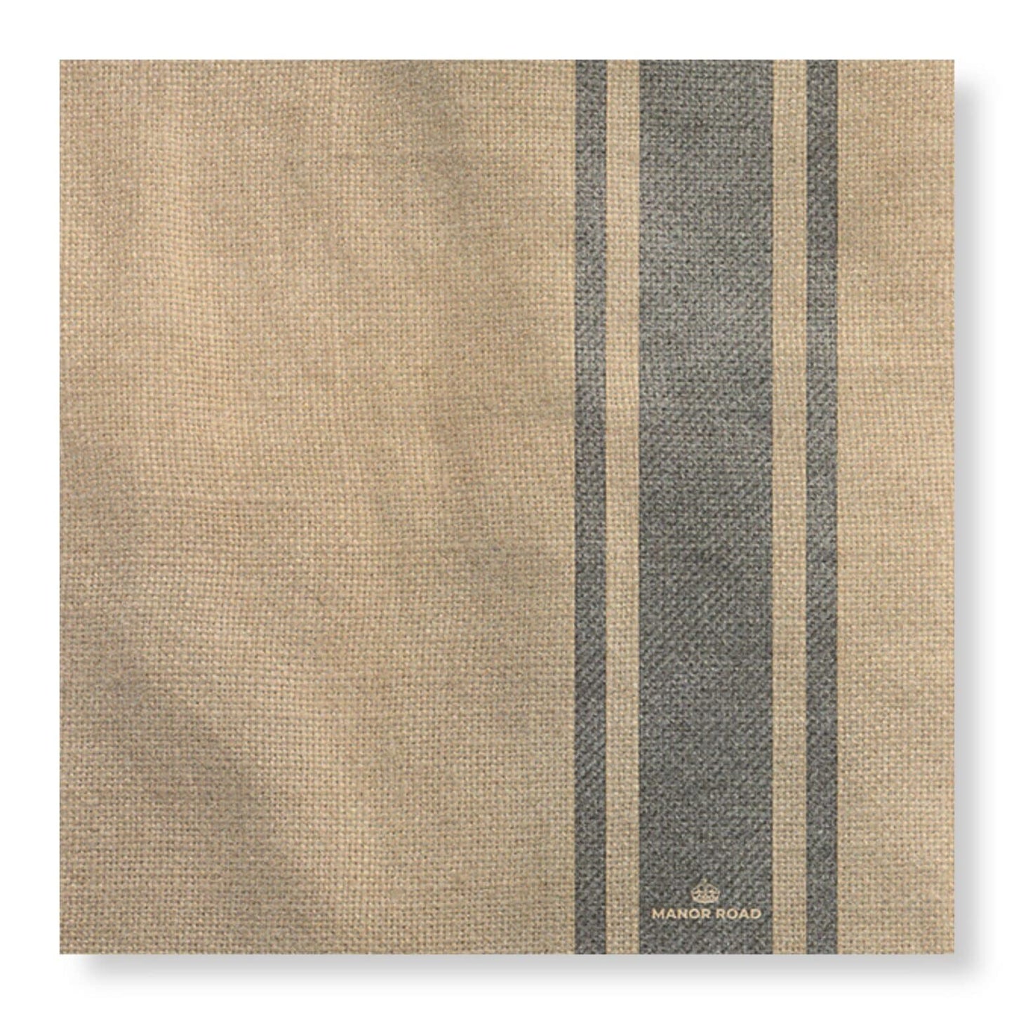 Coffee Stripe Linen Luncheon Paper Napkin- 20pk- Manor Road
