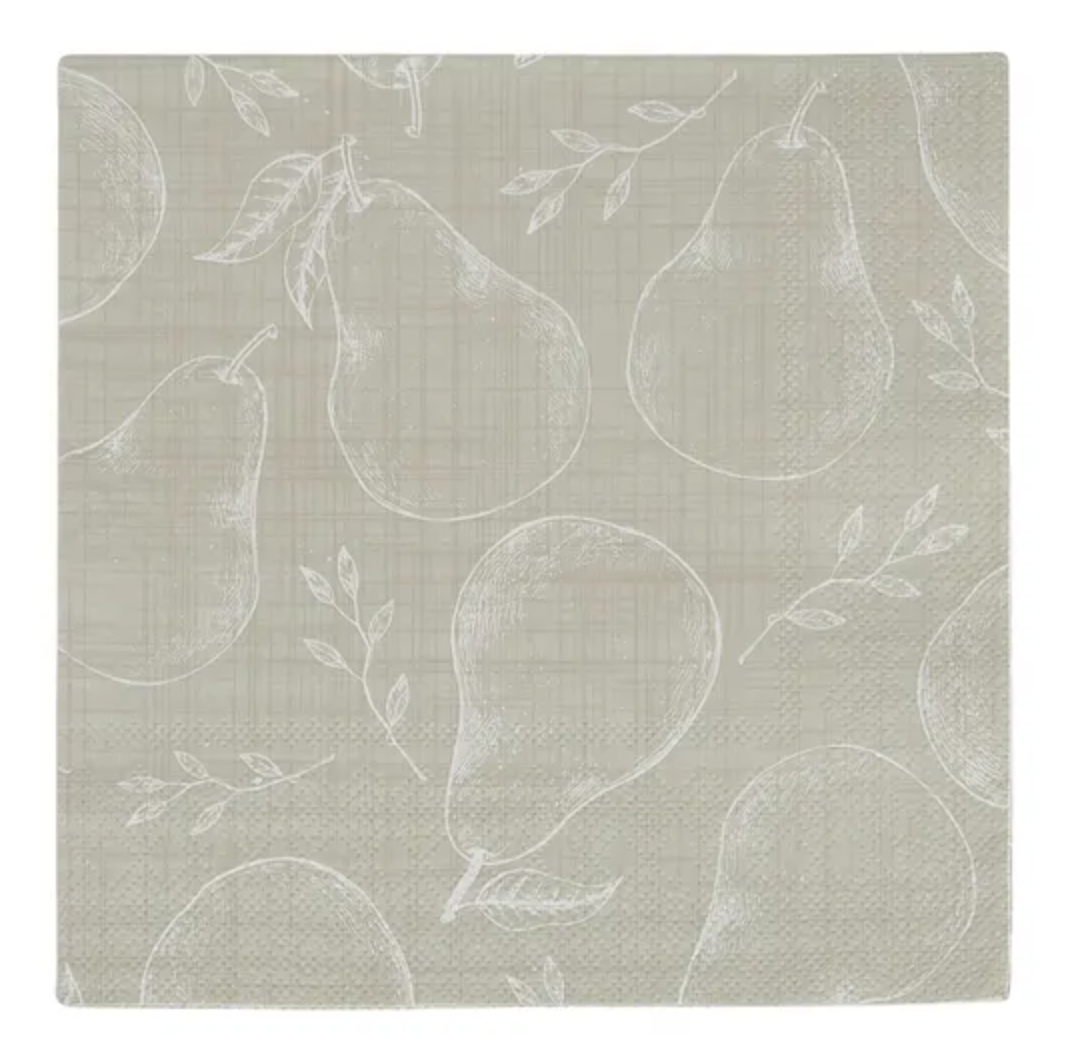 Pear Natural Luncheon Paper Napkin- 20pk- Assemble