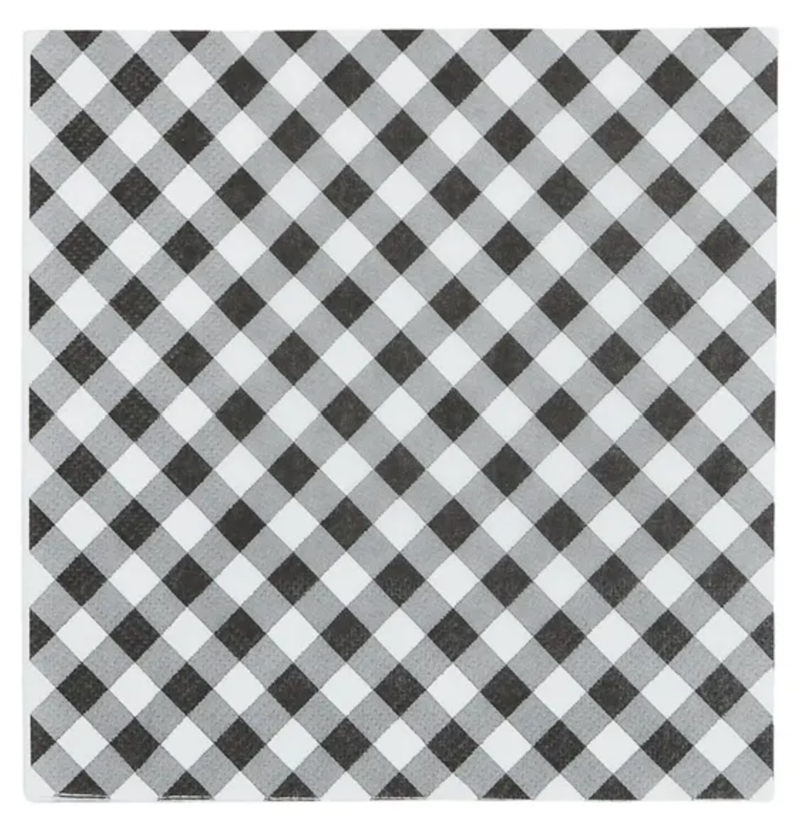 Gingham Black & White Luncheon Paper Napkin- 20pk- Assemble