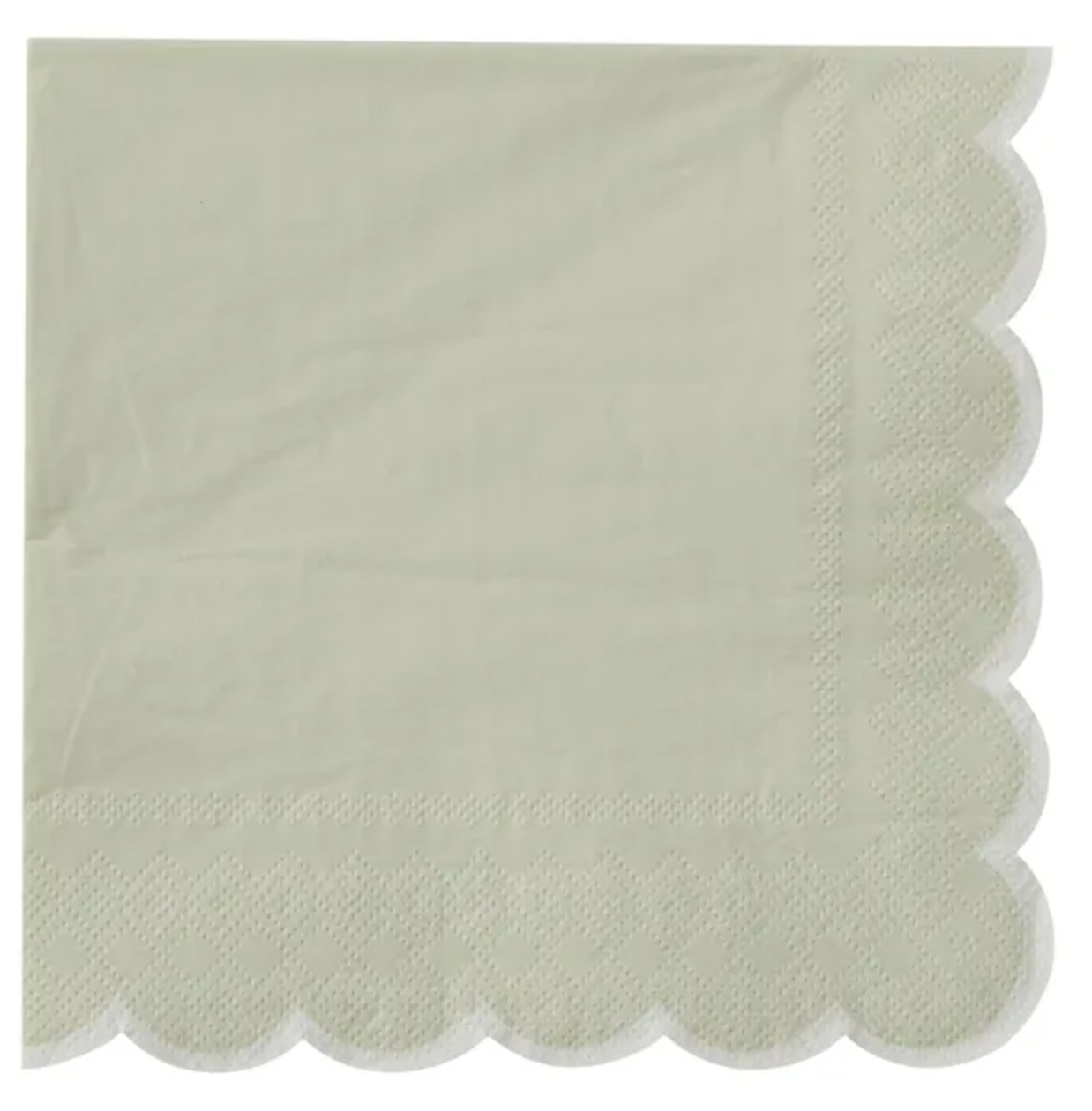Halcyon Scallop Mint Luncheon Paper Napkin- 20pk- Assemble