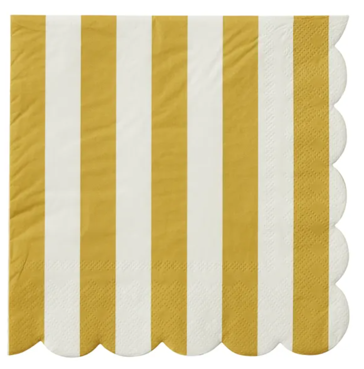 Carnival Scallop Mustard Luncheon Paper Napkin- 20pk- Assemble