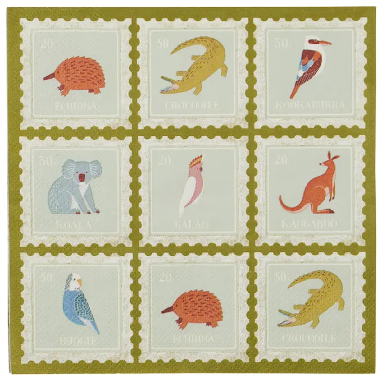 The Irwins Australia Luncheon Paper Napkins- 20pk- Assemble