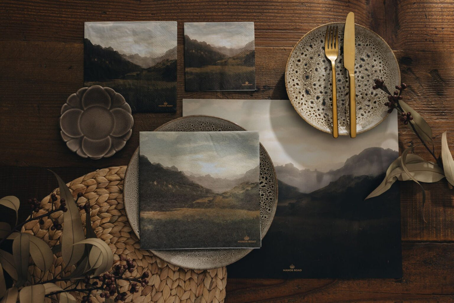 The Landscape Paper Placemat Pad- 30 Sheets- Manor Road