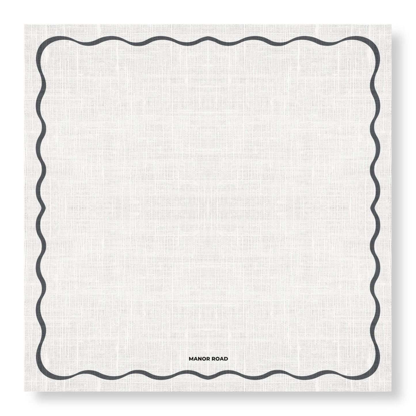 Linen Scallop White & Black Cheeseboard Presentation Card- 8 Cards- Manor Road