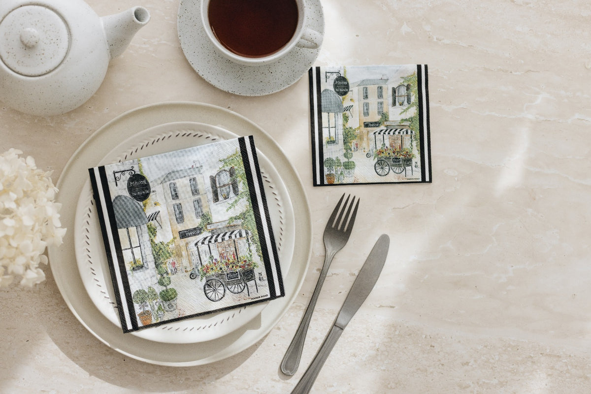 Fleur Market Luncheon Paper Napkin- 20pk- Manor Road