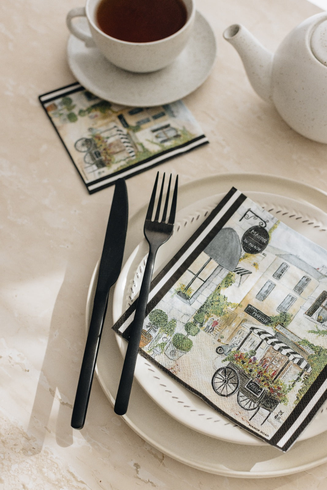 Fleur Market Luncheon Paper Napkin- 20pk- Manor Road