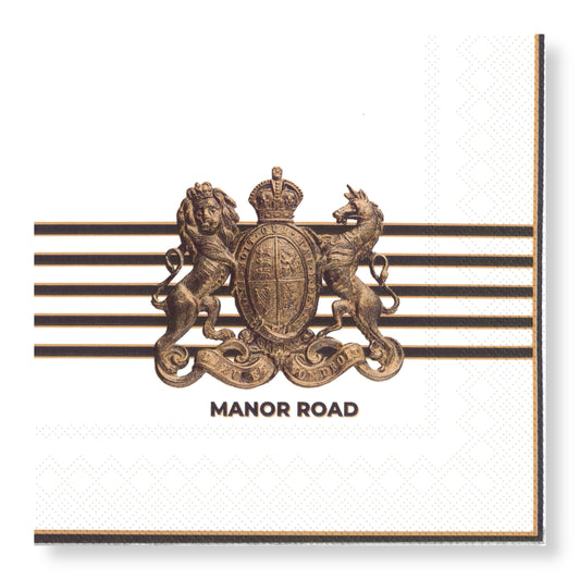 Regal Stripes Luncheon Paper Napkin- 20pk- Manor Road