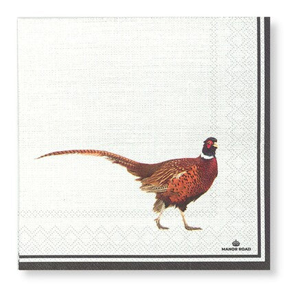 Pheasant Luncheon Paper Napkin- 20pk- Manor Road