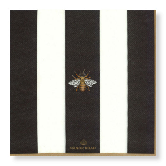 The Striped Bee Cocktail Paper Napkins- 20pk - Manor Road