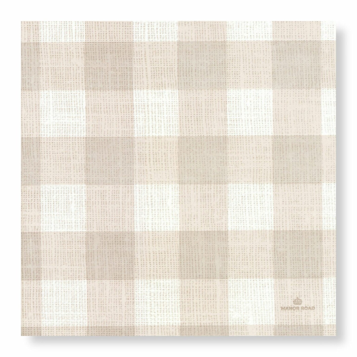 Linen Gingham Natural Dinner Paper Napkin- 20pk- Manor Road