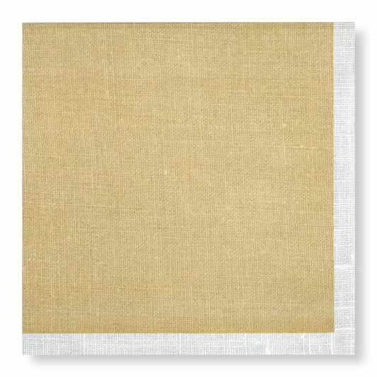 Linen Gold Dinner Paper Napkins- 20pk- Manor Road