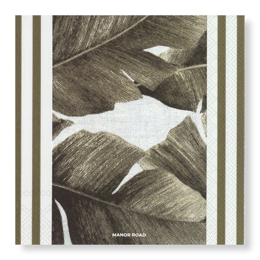 Rustic Palm Cocktail Paper Napkins- 20pk- Manor Road