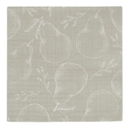 Pear Natural Luncheon Paper Napkin- 20pk- Assemble