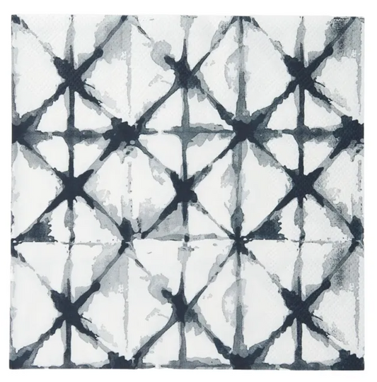 Tie Die Navy & White Luncheon Paper Napkin- 20pk- Assemble