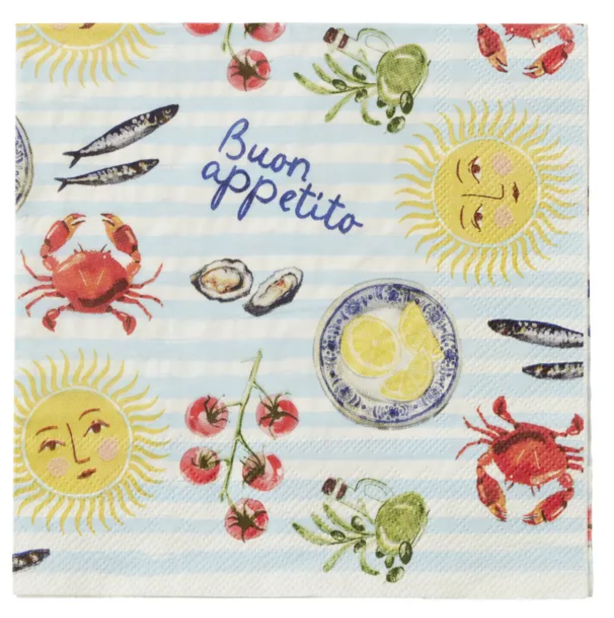 Sicily Buon Appetito Luncheon Paper Napkin- 20pk- Assemble