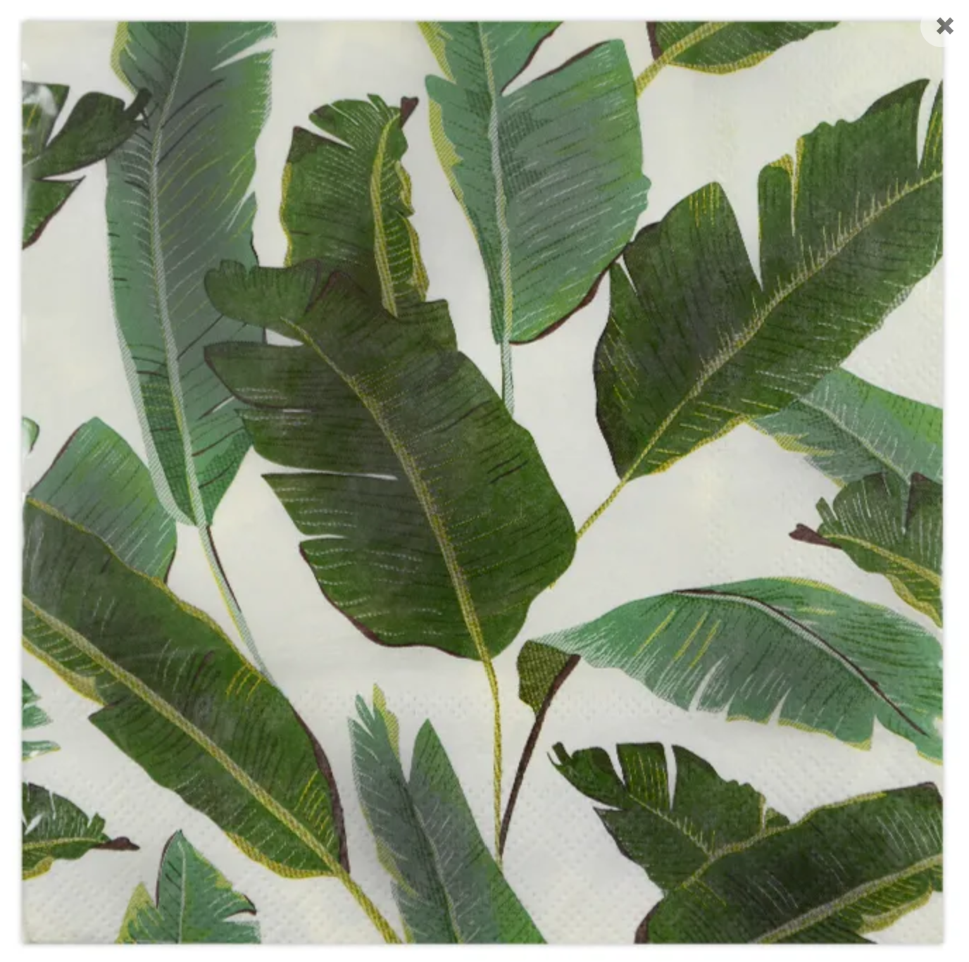 Banana Leaf Luncheon Paper Napkin- 20pk- Assemble