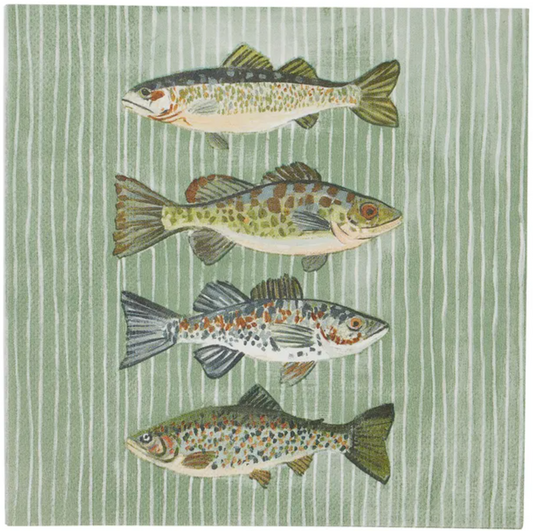 Fish Shad Luncheon Paper Napkins- 20pk- Assemble