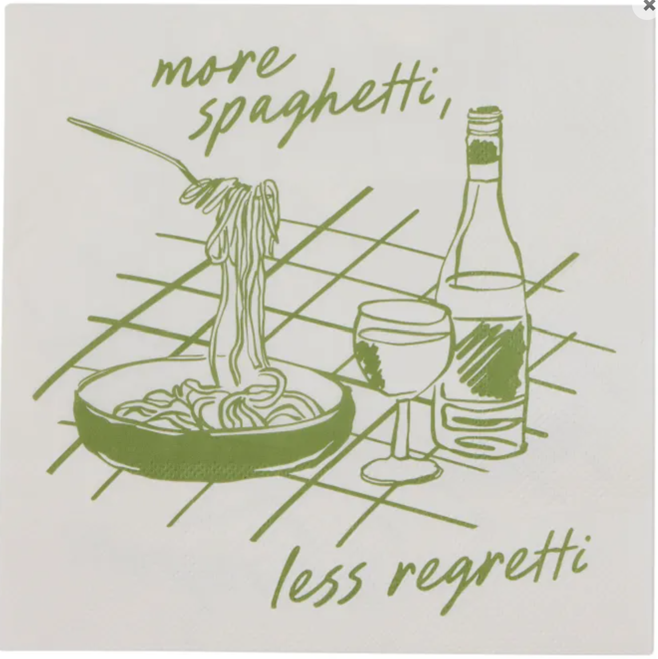 More Spaghetti Luncheon Paper Napkins- 20pk- Assemble