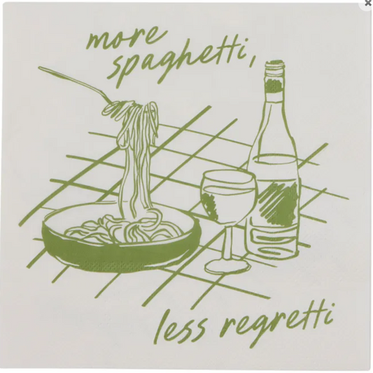 More Spaghetti Luncheon Paper Napkins- 20pk- Assemble