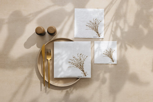 Willow Cocktail Paper Napkins- 20pk- Manor Road
